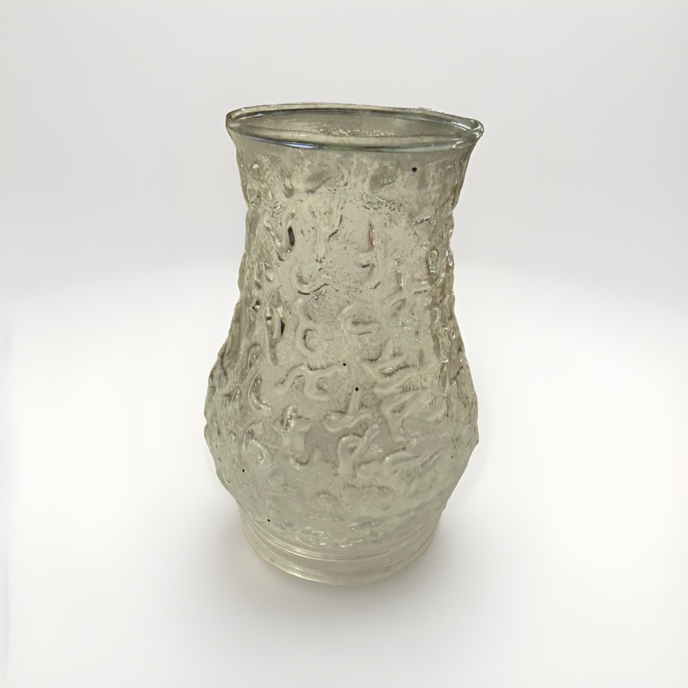 Vintage Brody Clear Glass Vase Pressed Art Decor Flower Floral Waterfall